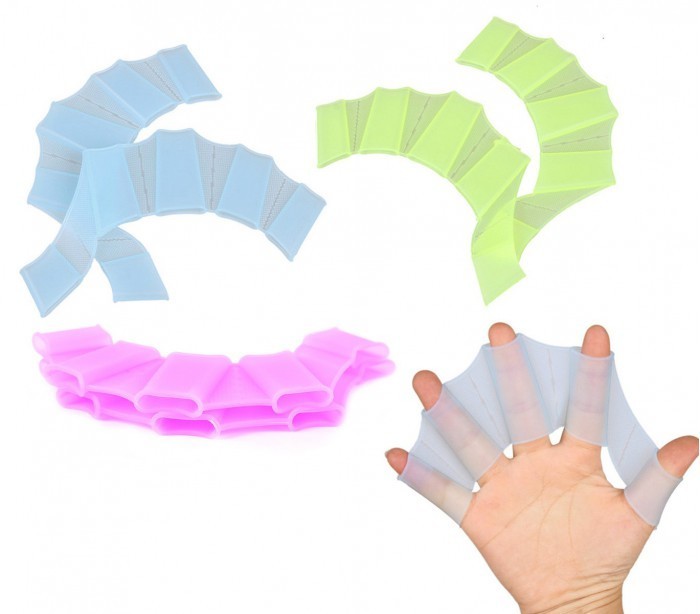 Paire de gants en silicone en forme de palmes pour nageur SNORKEL