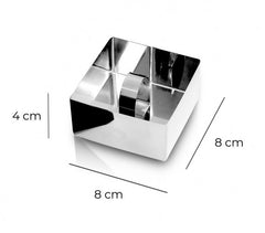 594809 Set 2 moules carrés à pâtes pour patisserie et préparations  8X8X4 cm