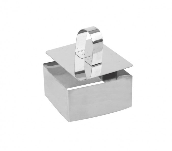 594809 Set 2 moules carrés à pâtes pour patisserie et préparations  8X8X4 cm