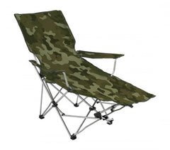 391808 Chaise pliante modèle camouflage avec repose-pied Camping Plage etc ONSH