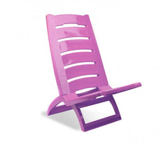 chaise pliante plage EVERTOP en plastique rigide plusieurs couleurs  65X38X50cm