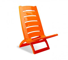 chaise pliante plage EVERTOP en plastique rigide plusieurs couleurs  65X38X50cm