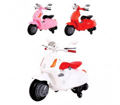B38110 Moto électrique pour enfant VESPINA avec roulettes 12V  son, lumière MP3