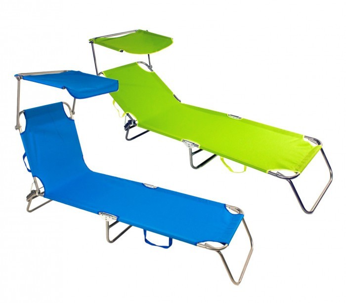 441023 Transat pliant avec parasol JoySummer réglable en 3 positions