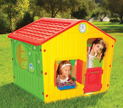219584 Maisonnette enfants en plastique Galilée Jardin de village 140x108x115 cm