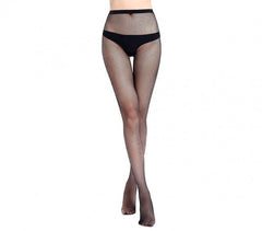  Collants résille noirs élastiques taille haute LANGSHITING mod. 901 ajustées