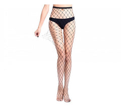 Collants résille noirs élastiques taille haute PANTYHOSE mod 8505  ajustées