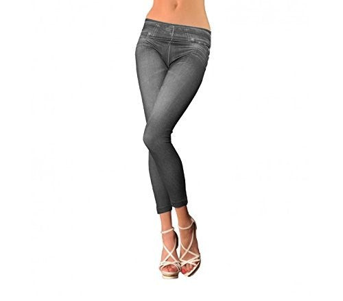 Leggings femme effet denim avec imprimés plusieurs coloris