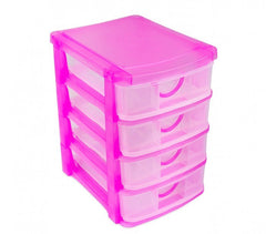 684203 Tour de rangement 4 étagères COCCINELLA en plastique rigide  13x17x18 c