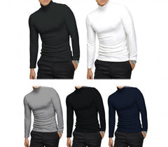 VKA28 Pack de 5 sous-pulls pour homme avec doublure polaire