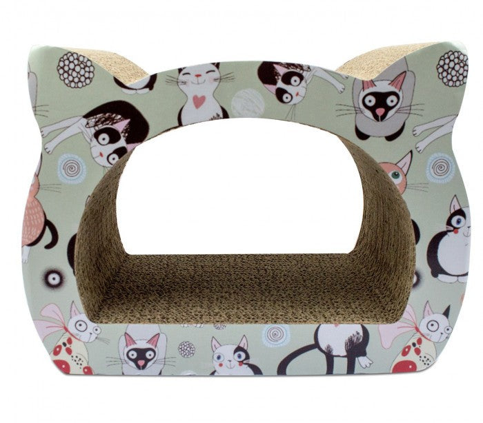  026494 Grattoir pour chats NOBLEZA pressé carton et imprimés  39X29X22 CM