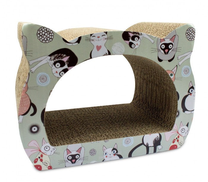  026494 Grattoir pour chats NOBLEZA pressé carton et imprimés  39X29X22 CM