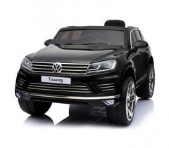B81323 Voiture télécomandée enfant Suv VOLKSWAGEN Touareg siège cuir 12V lcd MP4