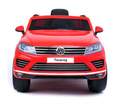 B81323 Voiture télécomandée enfant Suv VOLKSWAGEN Touareg siège cuir 12V lcd MP4