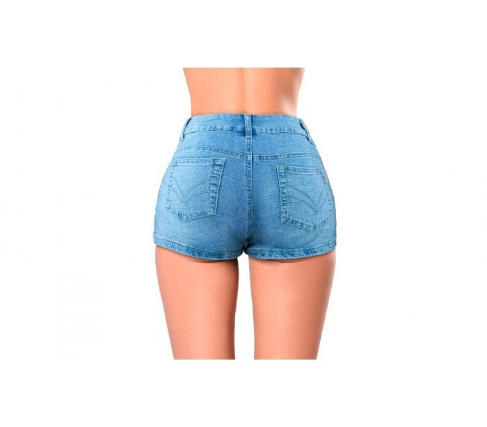 Short pour femmes en jeans FORBIDDEN ZONE effet moulant 