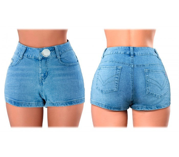 Short pour femmes en jeans FORBIDDEN ZONE effet moulant 