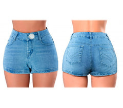 Short pour femmes en jeans FORBIDDEN ZONE effet moulant 