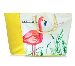 427124  sac de plage Sabrina Tenori Flamingo  avec double anse, plusieur coloris