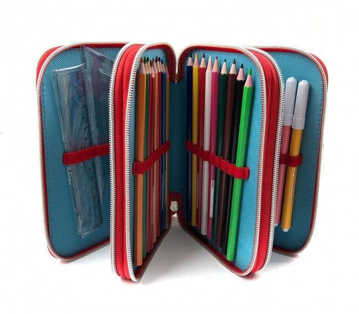 455487 Trousse 3 compartiments  inclue  43pcs  BLAZE 3 Coloré