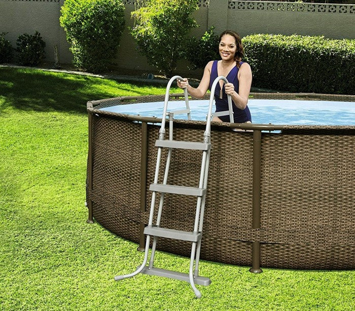 58330 Echelle Bestway pour piscines surélevées avec 3 marches 107 cm