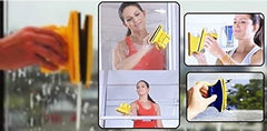ÉPONGE DOUBLE FACE MAGNETIQUE, nettoie les fenêtres