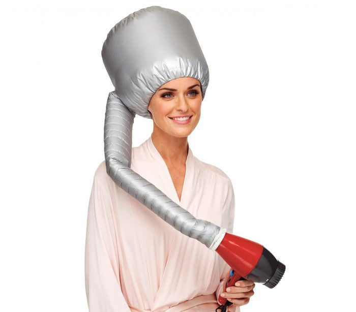 179832  Casque bonnet soufflant ajustable et pliable pour cheveux bouclé