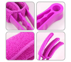 169116 Mini brosse en microfibre lavable avec 3 rabats pour stores vénitiens