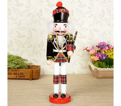 831003 Soldat décoratif CORNAMUSA 30 cm en bois peint à la main