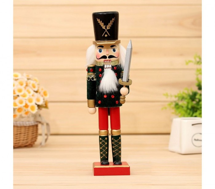 831027  Soldat décoratif  EPEE 30 cm en bois peint à la main