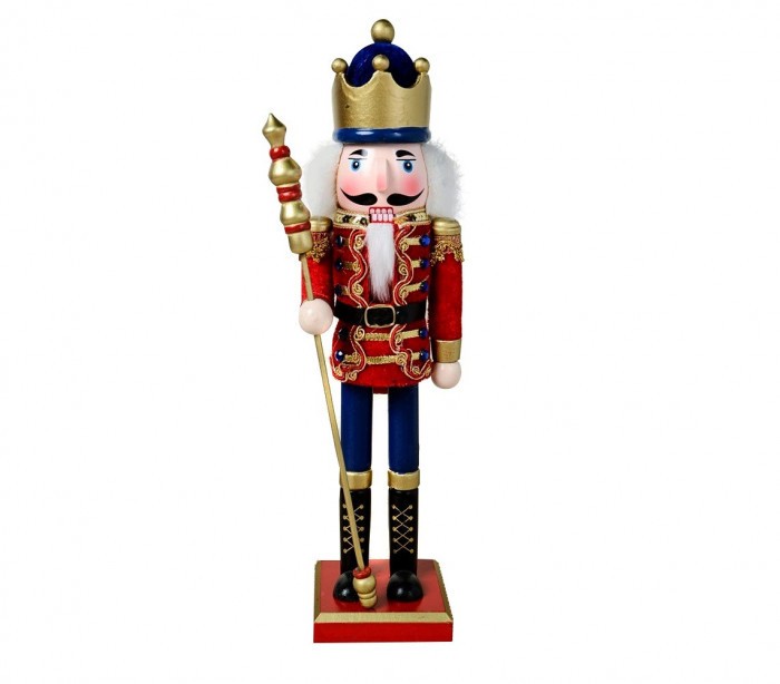 831034 Soldat décoratif  38 cm en bois peint à la main Rois differents modèles