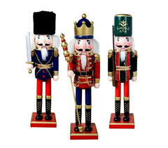 831034 Soldat décoratif  38 cm en bois peint à la main Rois differents modèles