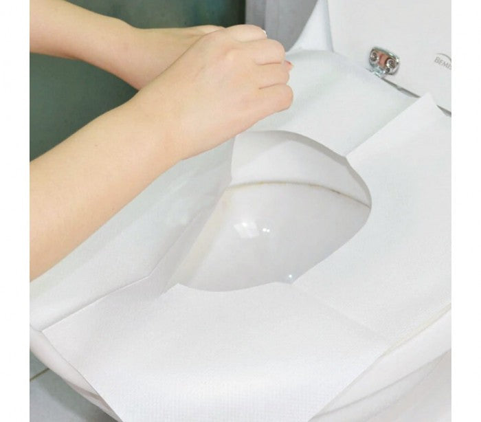 055991 Lot de 10 couvre-sièges WC en papier jetables dans les toilettes DOLLY