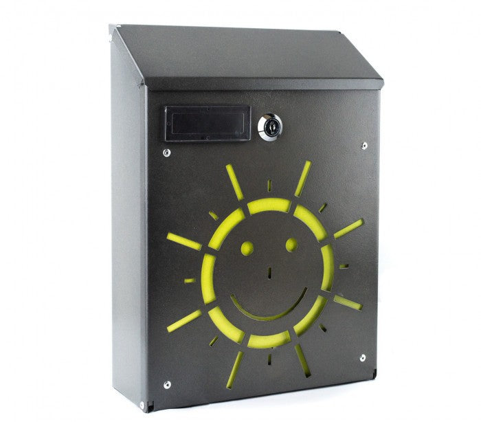 Boîte aux lettresIron Grey Art 730f de soleil avec serrure 21X8X