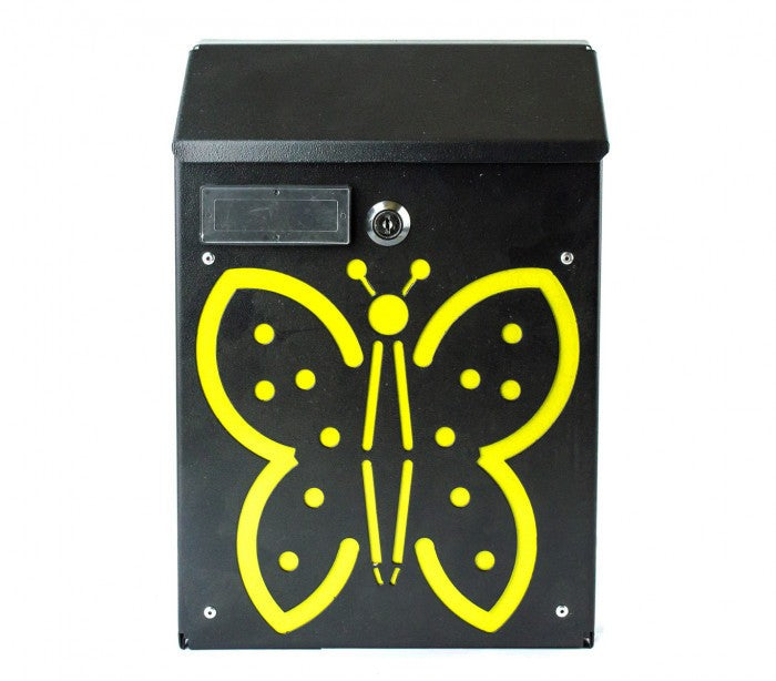 Boîte aux lettres Iron Grey Art 730c Papillon avec serrure 21X8X3