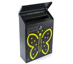 Boîte aux lettres Iron Grey Art 730c Papillon avec serrure 21X8X3