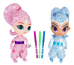 373804 Poupées Shimmer & Shine Deluxe à colorier avec feutres inclus