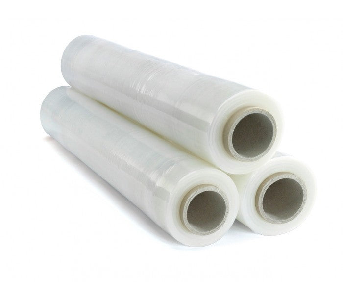 Pack de 6 Film plastique étirable manuel transparent 23 mm film 2.4 kg 500 mm