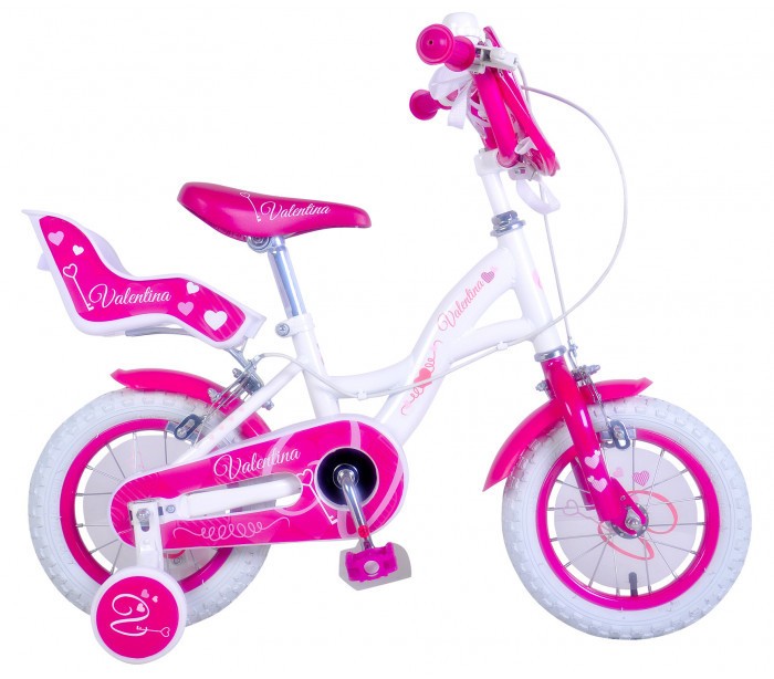 vélo pour fille 16" VALENTINA avec cadre en acier âge de 4 à 8 ans