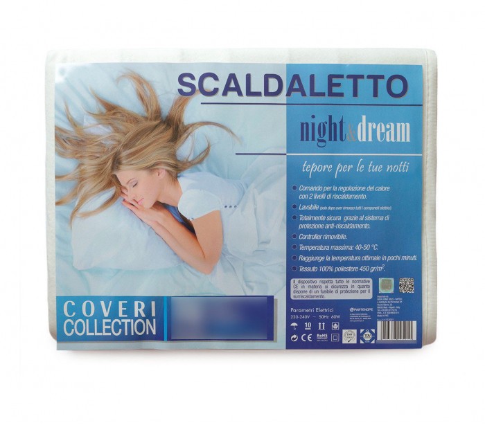 095911  Couverture chauffante Enrico Coveri  lit simple  1 commande 150x80cm