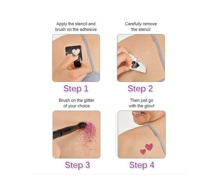 Glitter Shimmer tatouage  temporaire scintillant paillettes tatouage temporaire