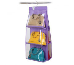 Organisateur de sacs à main qui s'accroche à la penderie placard avec 6 poches