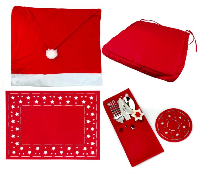 637388 Set de 7 pièces pour la décoration de la table de noël