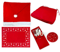637388 Set de 7 pièces pour la décoration de la table de noël