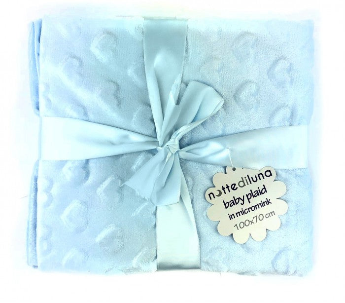 832189 Couverture bébé Nottediluna Baby très chaude avec des coeurs en velour