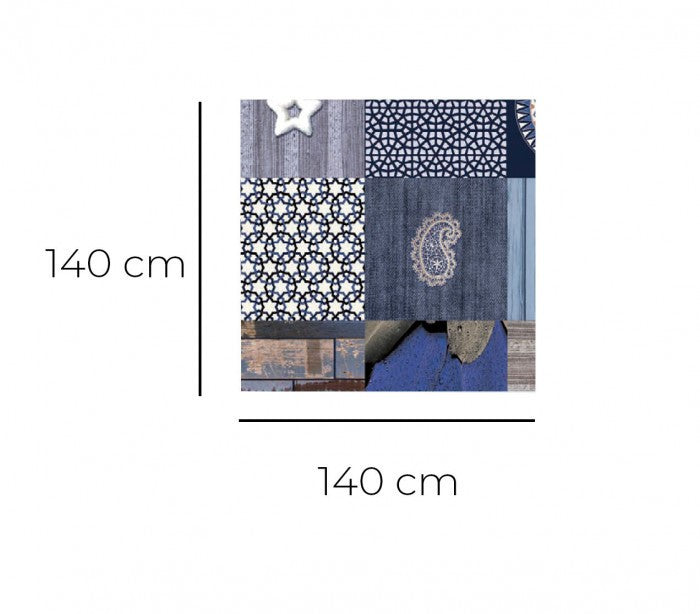 Dchome andalousie 385 7142 nappe en pvc haute qualité 140x140 cm
