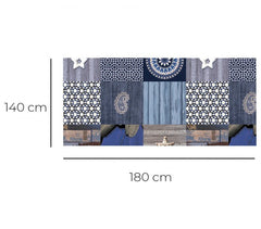 Dchome andalousie 385 7142 nappe en pvc haute qualité 140x180 cm