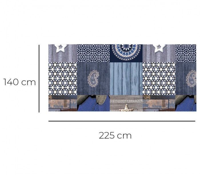 Dchome andalousie 385 7142 nappe en pvc haute qualité 140x225 cm