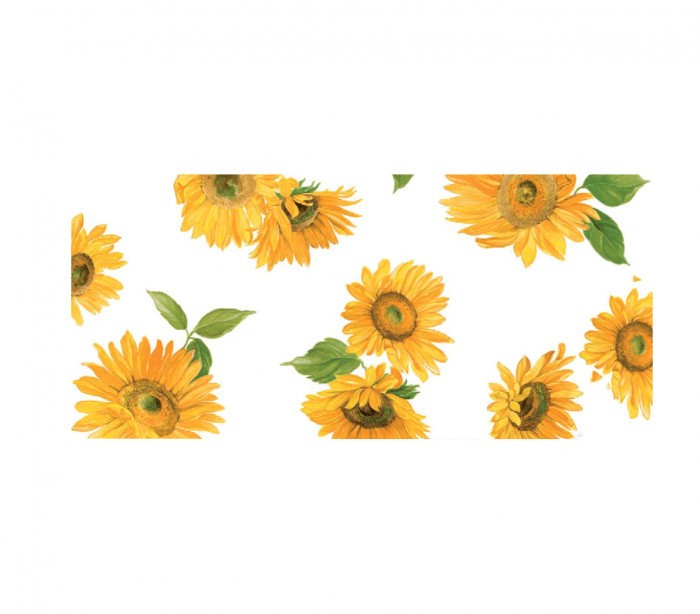 Dchome  Girasoles Blanco 385 7160 nappe en pvc haute qualité 140x275 cm