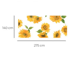 Dchome  Girasoles Blanco 385 7160 nappe en pvc haute qualité 140x275 cm