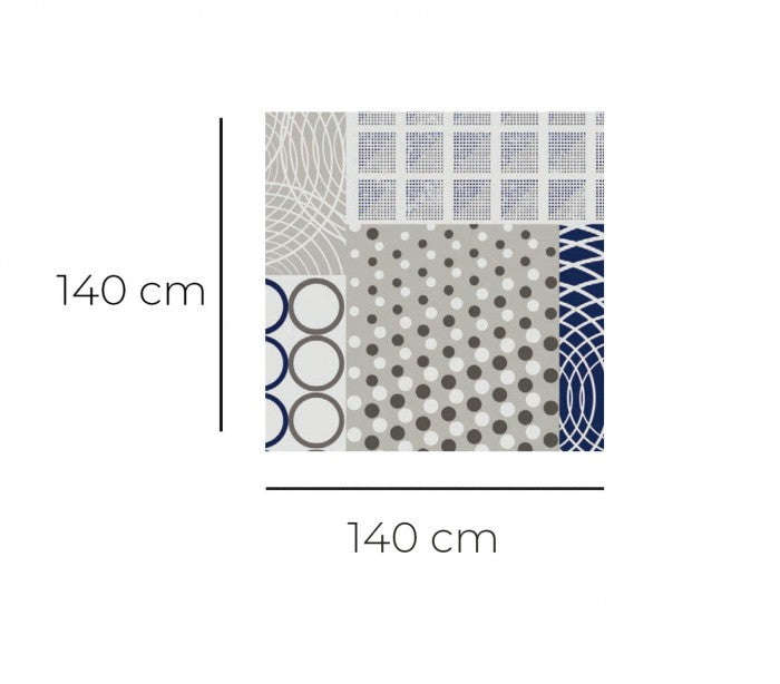 Dchome Figures plates 385 7176 nappe en pvc haute qualité 140x140 cm